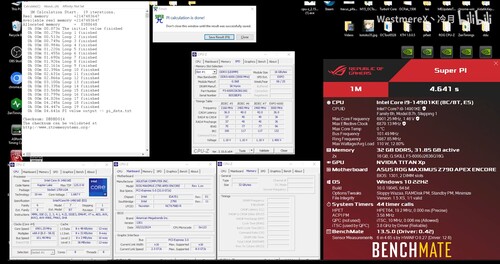 Screenshot van de SuperPI-test bij 6,9 GHz