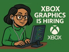 Xbox Graphics LinkedIn advertentiegrafiek met achterwaarts beeldscherm (Afbeelding bron: Mike Matsel LinkedIn account)