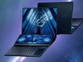 De Zephyrus Duo 16 beschikt over een tweede 4K touchscreen. (Afbeelding Bron: Asus)