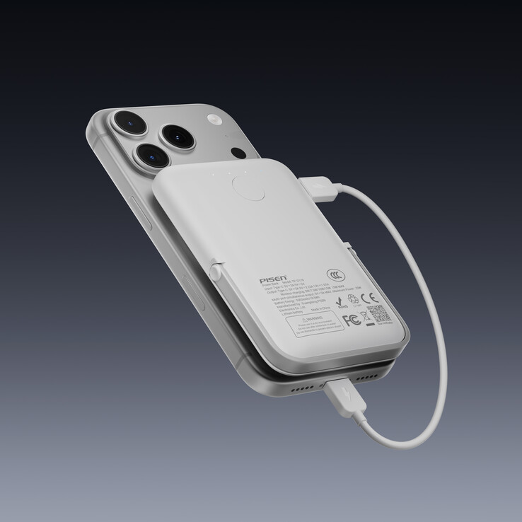 De Pisen TP-D178 magnetische powerbank heeft een batterijcapaciteit van 5000 mAh
