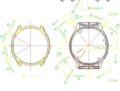 Een FCC aanvraag voor modelnummer A2292 bevat dit diagram van een cirkelvormige smartwatch. (Beeldbron: FCC ID.io)