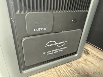 Onder twee beschermkappen aan de rechterkant...