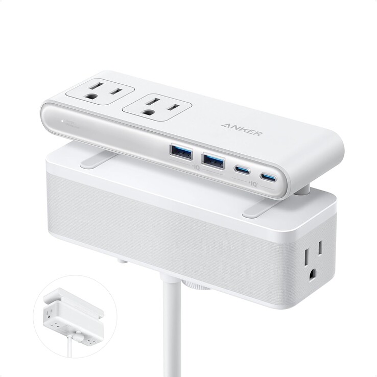 De Anker Nano Power Strip (10-in-1, 70W, Klem) in wit