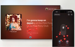 Apple TV&#039;s met iPhones veranderen in karaokemachines met tvOS 26. (Afbeeldingsbron: Apple)