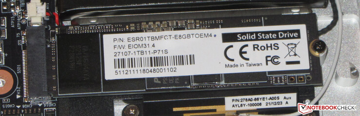 Primaire 1 TB NVMe SSD voor het besturingssysteem