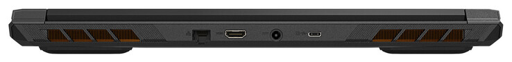 Achterkant: Gigabit Ethernet, HDMI 2.1, DC-in, USB 3.2 Gen 2 Type-C met DisplayPort-out