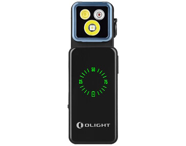 Het mobiele oplaadstation beschikt over een batterij-indicator aan de voorkant.