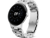 De Pixel Watch 2 met een van de officiële metalen horlogebandjes van Google. (Afbeeldingsbron: @evleaks)
