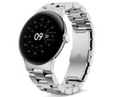 De Pixel Watch 2 met een van de officiële metalen horlogebandjes van Google. (Afbeeldingsbron: @evleaks)