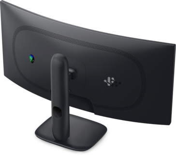 De Alienware 34 240 Hz-gamingmonitor, gezien vanaf de achterkant.