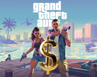 GTA 6 artwork met Jason, Lucia, en dollarteken (Afbeelding bron: Rockstar Games met bewerkingen)