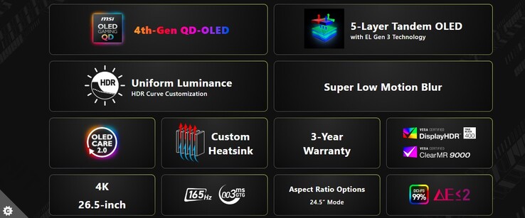 MSI MAG 272UP QD OLED E16 hoogtepunten