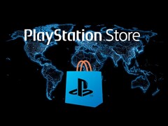 Het PlayStation Store-logo op een wereldkaart