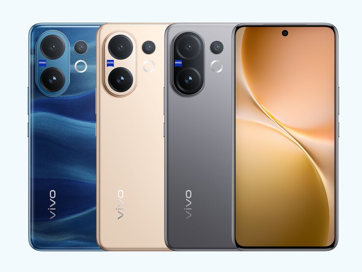 De Vivo V60 smartphone is verkrijgbaar in de kleuren mistgrijs, maanlichtblauw en gunstig goud (Afbeelding bron: Vivo)