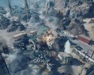 Een gevechtshelikopter die een gebouw neerschiet en vernietigt in Battlefield 6. (Afbeeldingsbron: Battlefield op YouTube, screenshot)