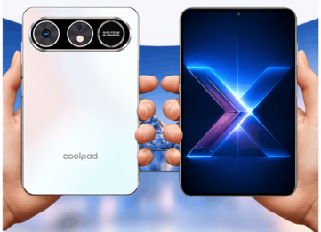 Ontwerp van de voor- en achterkant van de Coolpad Cool X Wide