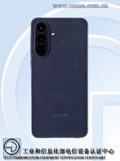 Het uiterlijk van de Samsung Galaxy A56 past het geïsoleerde ontwerp met drie camera's van de vorige Galaxy A toestellen aan. (Afbeeldingsbron: TENAA)