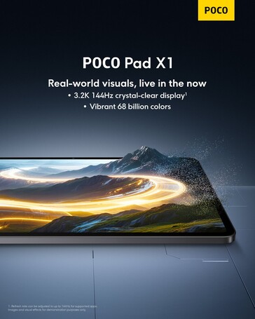POCO Pad X1 specs teaser (Afbeelding Bron: POCO)