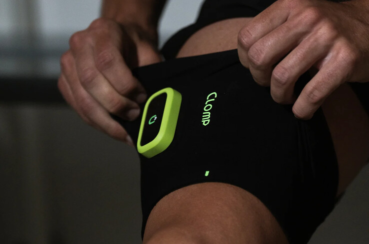 De CLOMP spier-zuurstofsaturatie tracking wearable kan met een band gedragen worden. (Afbeelding bron: CLOMP)