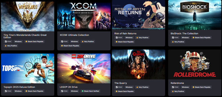 Alles inbegrepen in The 2K Collection (Afbeelding bron: Green Man Gaming)