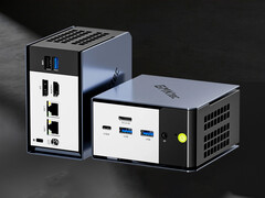 De NucBox K16 begint bij $679,99. Afgebeeld: een promofoto waarop de poorten van de mini-PC te zien zijn. (Afbeeldingsbron: GMK)
