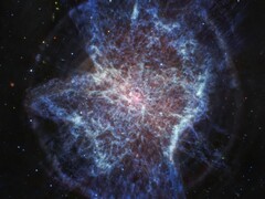 Midden-infraroodopname van planetaire nevel NGC 6072 (Afbeeldingsbron: NASA, ESA, CSA en STScI; bijgesneden)