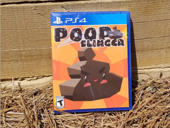 Een foto van een van de zeldzaamste PS4-gamediscs ter wereld, Poop Slinger
