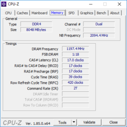 CPU-Z: Memory