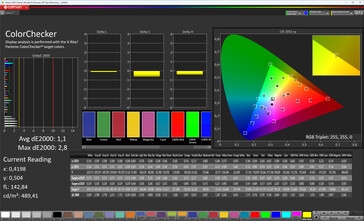 Kleurgetrouwheid (kleurenschema: Originele kleur Pro, kleurtemperatuur: warm, doelkleurruimte: sRGB)