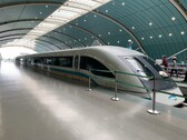 De huidige commerciële magneetzweeftreinen, zoals de hier afgebeelde magneetzweeftrein in Shanghai, rijden met een maximumsnelheid van 186 tot 268 mph.