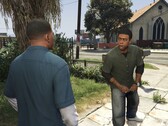 Een schermafbeelding van Franklin en Lamar in Grand Theft Auto V 