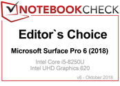 Editor's Choice Award in oktober 2018: Microsoft Surface Pro 6 (2018)