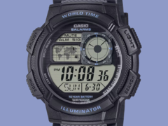 Het Casio AE-1000W-8AV horloge (boven) wordt in Europa op de markt gebracht. (Afbeeldingsbron: Casio)