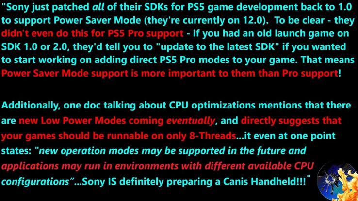 Sony lijkt ontwikkelaars voor te bereiden op de PS6-handheld. (Afbeeldingsbron: Moore's Law Is Dead op YouTube)