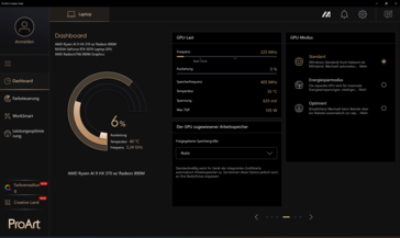 ProArt Creator Hub GPU-opties