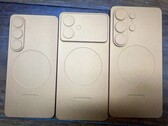 Vermeende dummy-toestellen van Galaxy S26/Pro (links), Galaxy S26 Edge (midden) en Galaxy S26 Ultra (rechts). (Afbeeldingsbron: Sony Dickson op X)
