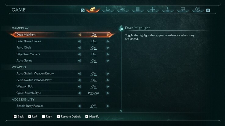 Er is een overweldigend aantal aanpassingsopties in Doom The Dark Ages