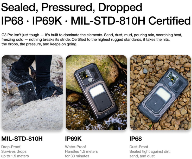 Een robuuste smartphone met drie soorten certificeringen. (Afbeeldingsbron: AGM)