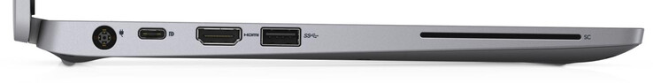 Linkerzijde: voeding, USB 3.2 Gen 2 (Type-C; DisplayPort, Power Delivery), HDMI, USB 3.2 Gen 1 (Type-A)