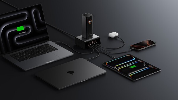 De EcoFlow Rapid Pro Desktop Charger kan zes apparaten tegelijk opladen. (Afbeelding bron: EcoFlow)