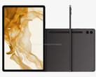 De Galaxy Tab S9 FE Plus zal naar verwachting later dit jaar op de markt komen met een 12,4-inch scherm. (Afbeeldingsbron: @OnLeaks &amp; WolfofTablet)