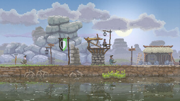 Afgebeeld: Een gameplay screenshot van Kingdom: New Lands.