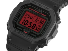 De Casio G-Shock DW5600BBR-1 (afbeelding) zal een uniek diep amberrood display hebben. (Afbeeldingsbron: Great G-Shock World)