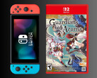 Rune Factory Guardians of Azuma Switch 2 Edition naast Switch-console (Afbeelding bron: Best Buy met bewerking)