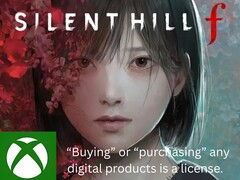 Silent Hill f Xbox speloverzicht met disclaimer eigendom (Afbeelding bron: Xbox gaming met bewerkingen)