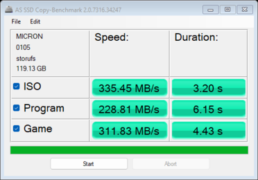 AS SSD-kopieerbenchmark