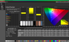 ColorChecker vóór kalibratie (P3)