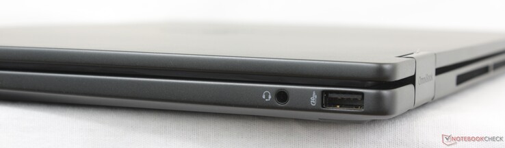 Rechts: 3,5 mm headset, USB-A (10 Gbps)