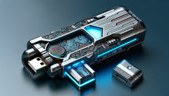 Beveiligd USB-stick (Gemaakt met DALL-E 3)