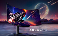 De UltraGear OLED 45GS96QB is VESA DisplayHDR 400 True Black gecertificeerd, 45GR95QE afgebeeld. (Afbeeldingsbron: LG)